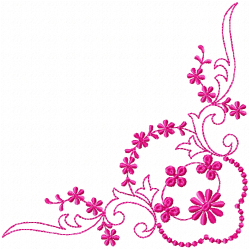 Flowers And Tree Embroidery Design 5